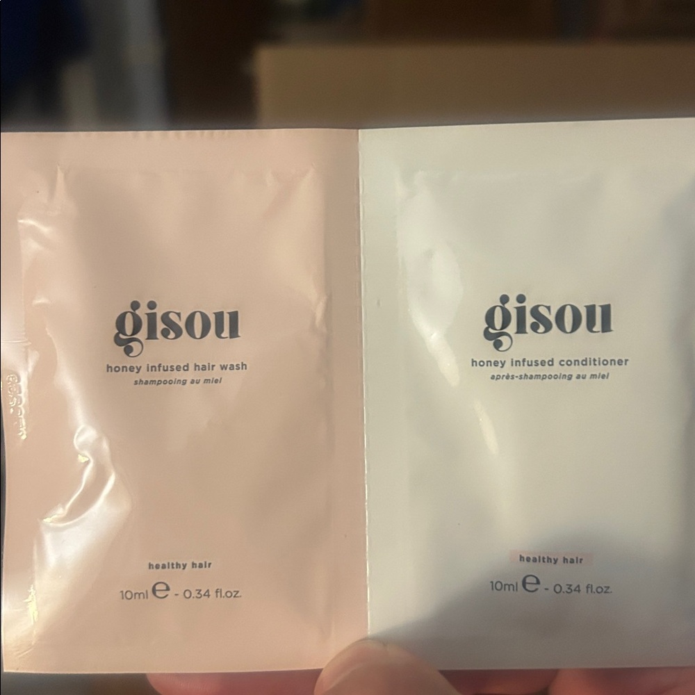 10x gisou honey infused hair wash shampoo & condition sample sets